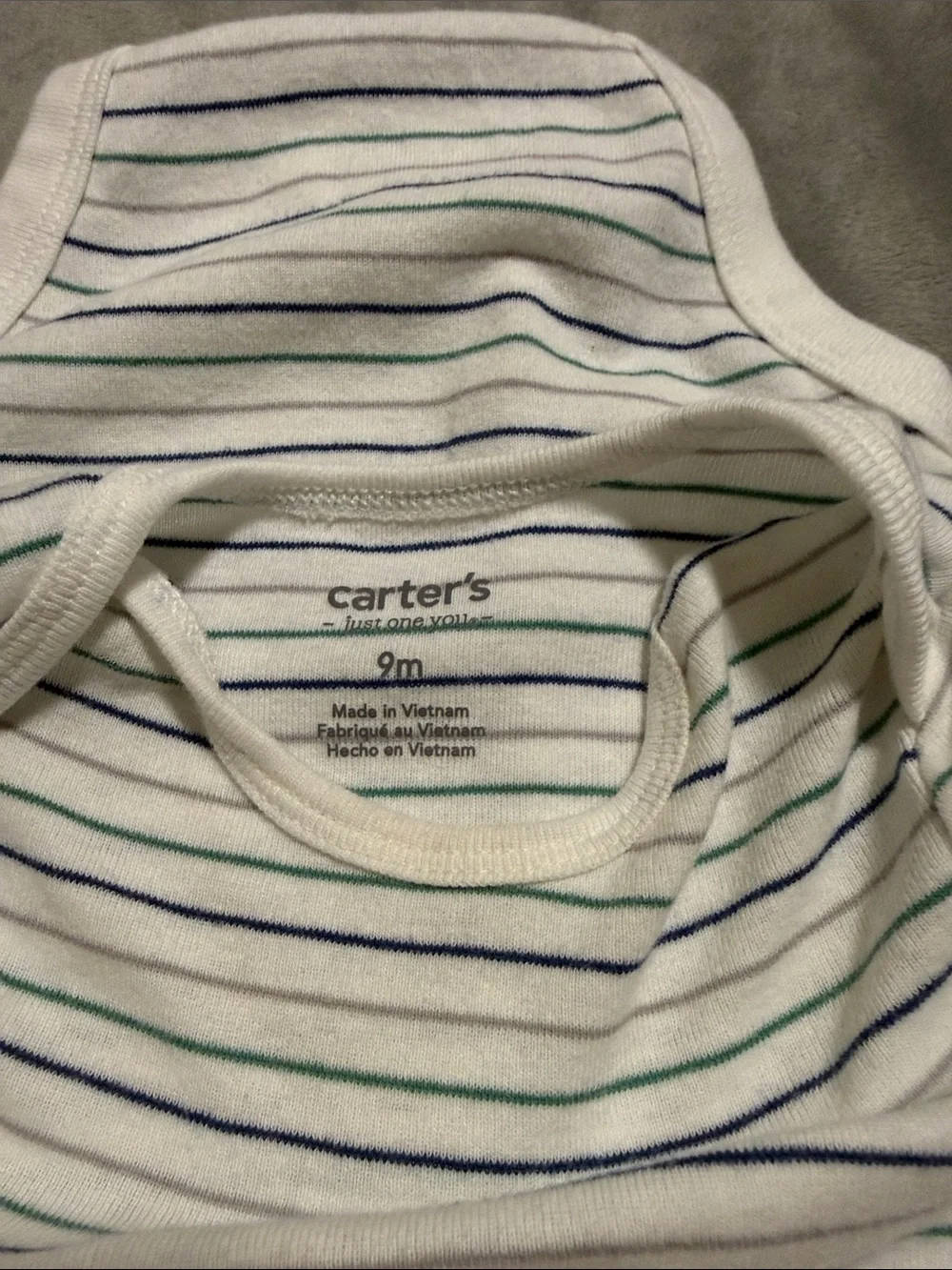 Carter's Baby Outfit Green & Navy